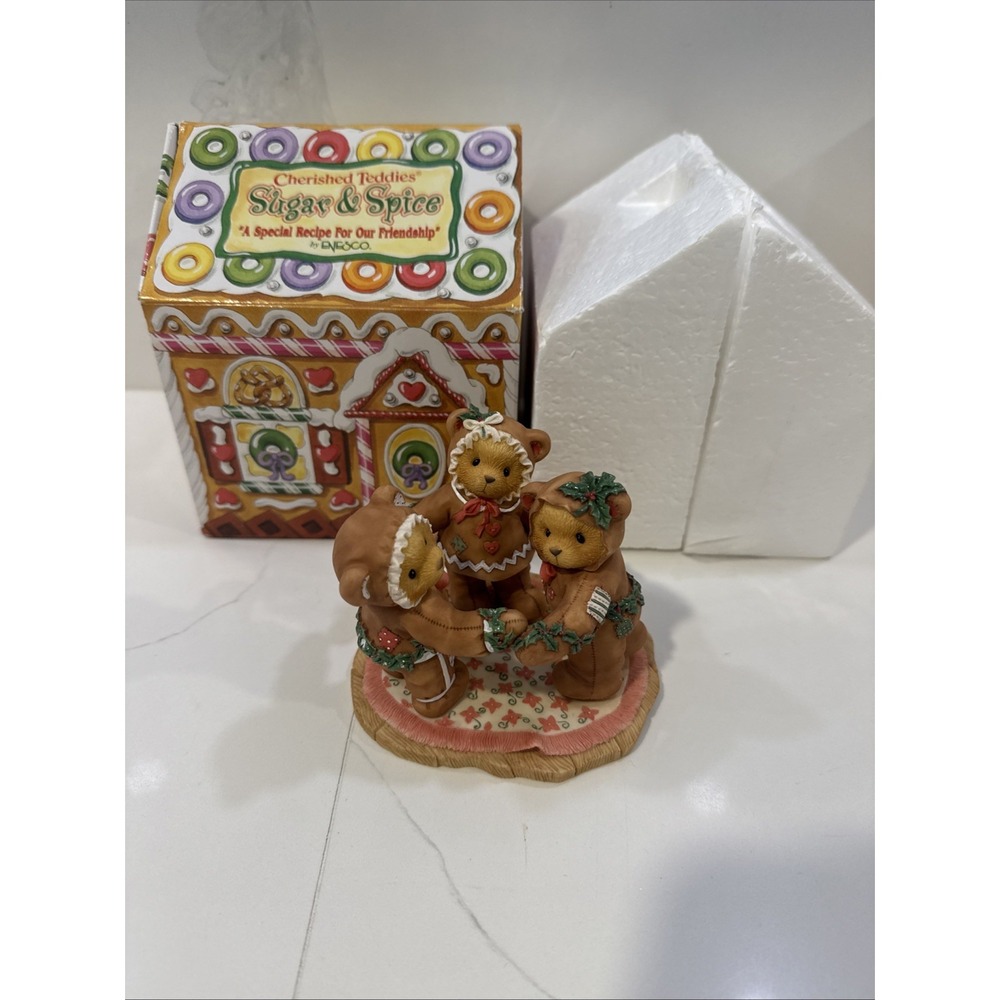 1998 Cherished Teddies Missy Cookie & Riley A Special Recipe For Our Friendship